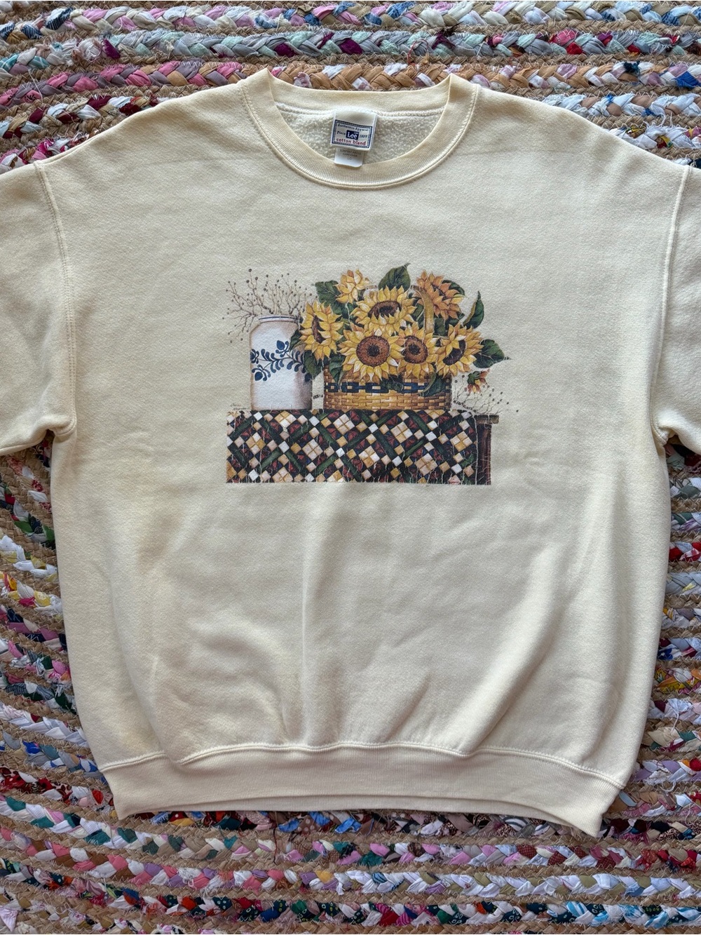 Butter Yellow Sunflower Graphic Crewneck Sweater